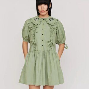 Lazy Oaf LO Frilly Smock Mini Dress L Worn Twice